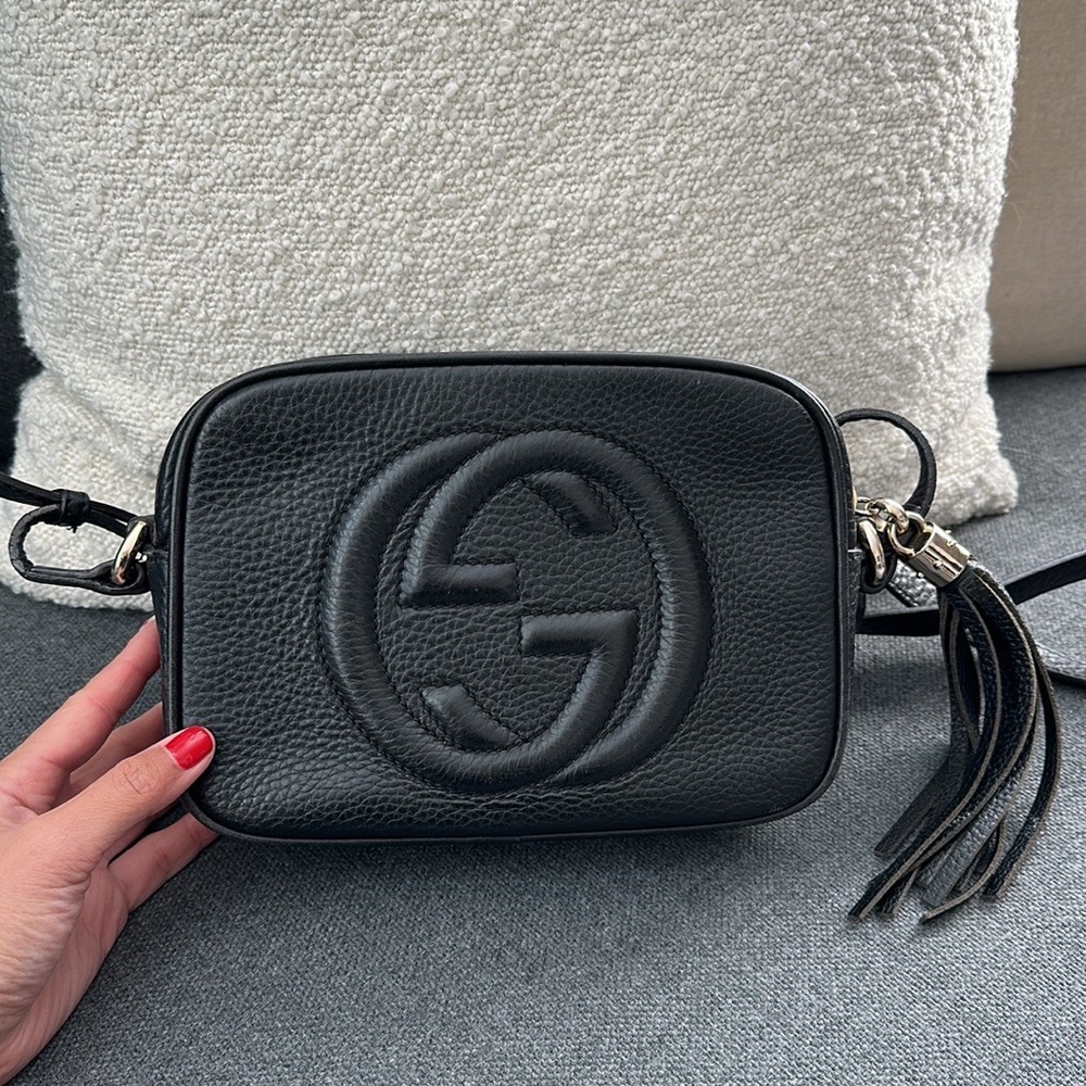 Gucci Soho small leather Disco Bag Black Crossbody